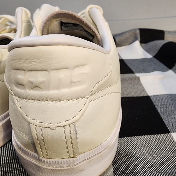 LOUIE LOPEZ CONVERSE LEATHER SNEAKERS SIZE 10 CREAM COLOR - Picture 7 of 16